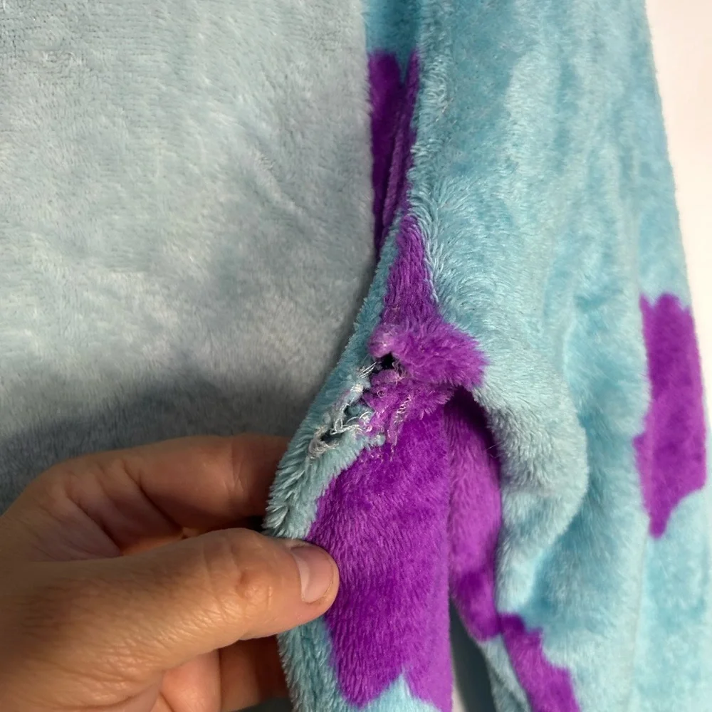 5 for $25🔥Disney Pixar Monsters Ink Sully Plush Pajama Jumpsuit Medium (8-10) - Picture 6 of 8